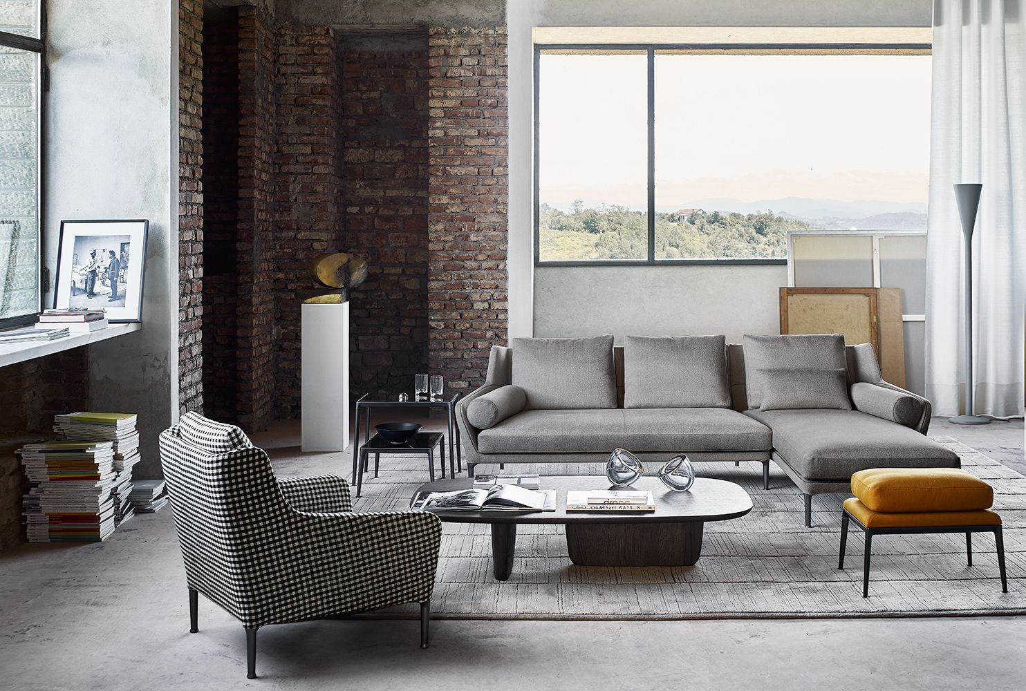ÉDOUARD Sofa with chaise longue By B&B Italia design Antonio Citterio