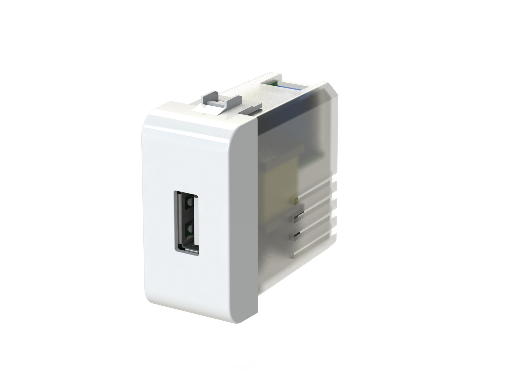 Alimentatore da incasso USB 2.1 per serie civile