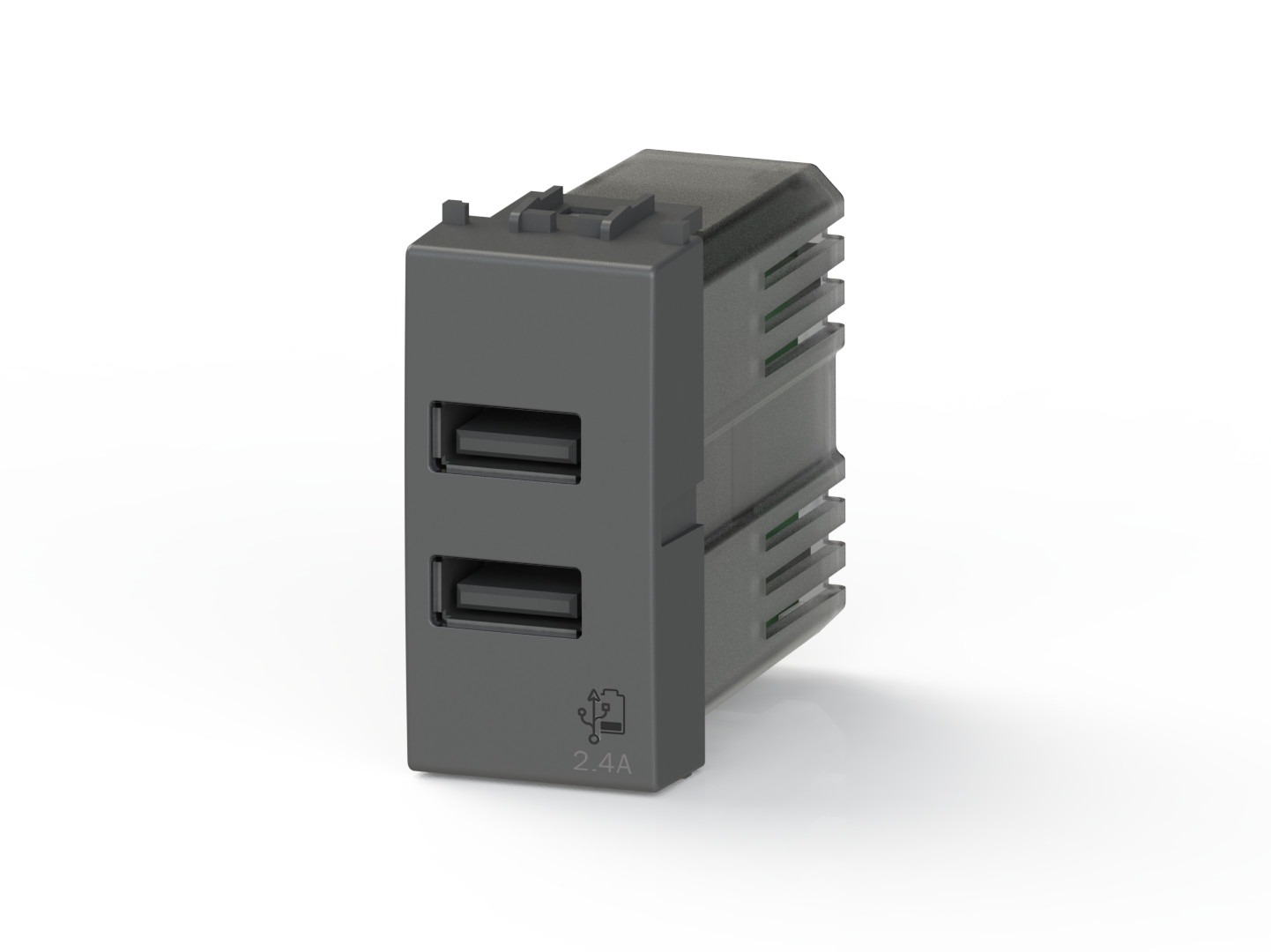 Alimentatore da incasso USB 2.4 per serie civile