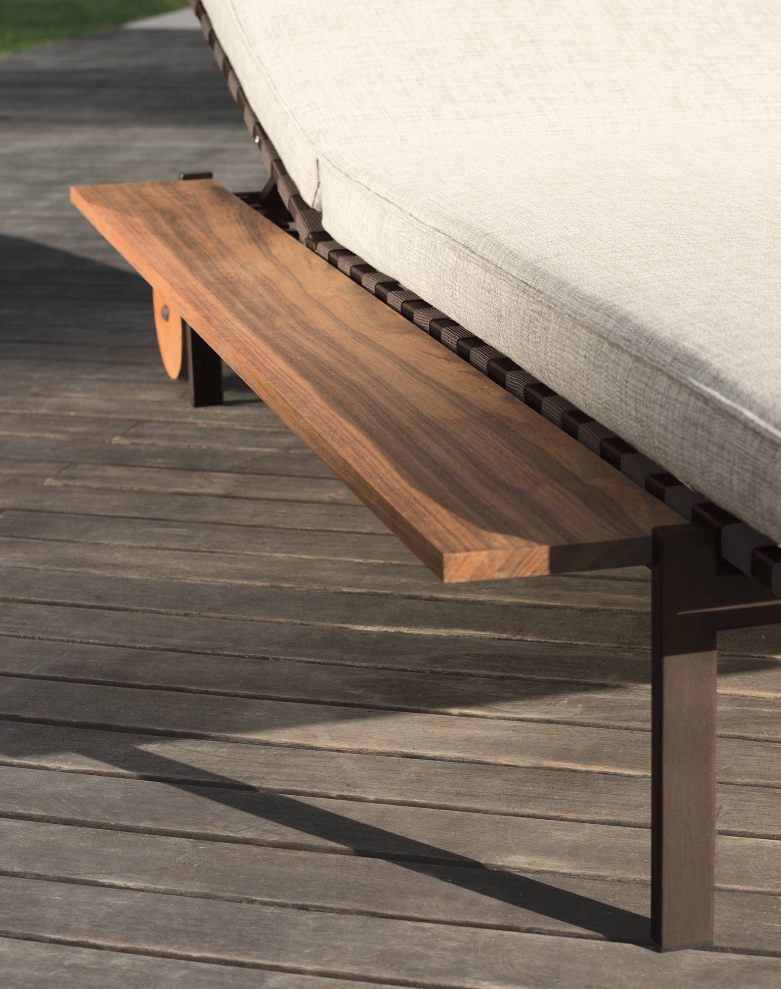 Outdoor corner sofa in a terrace setting