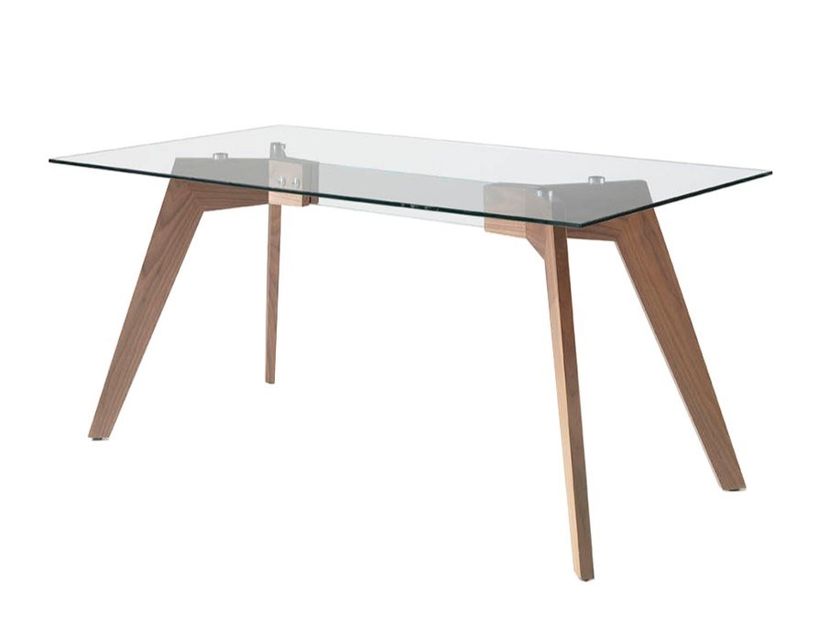 1031 Table Rectangular wood and glass living room table By Angel Cerdá