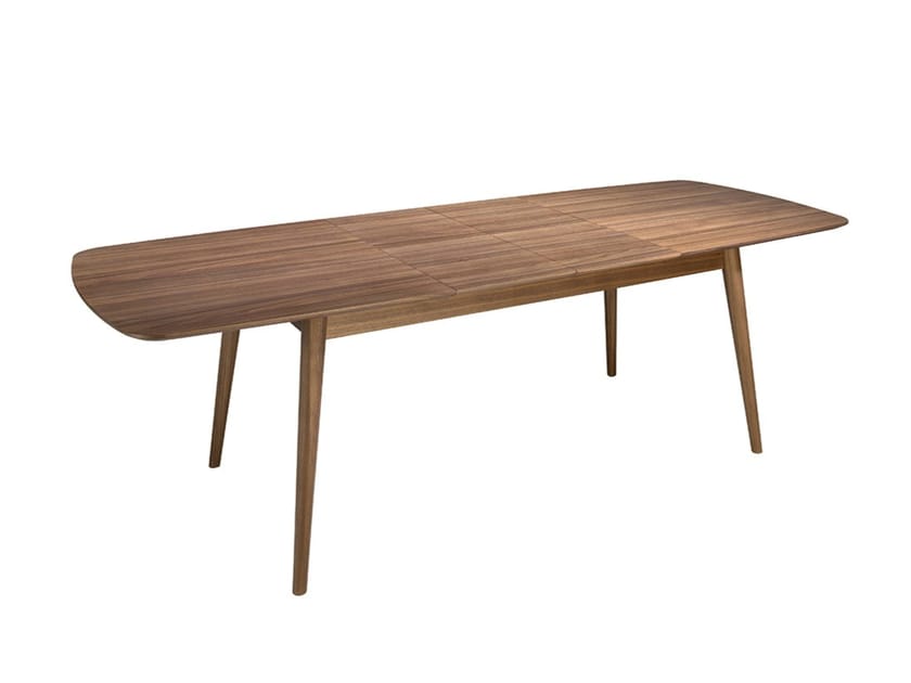 1100 Table Extending wood veneer table By Angel Cerdá