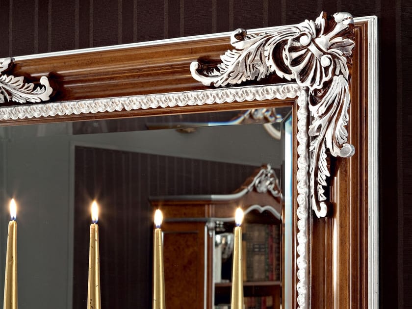 12643 Mirror Rectangular wallmounted framed mirror By Modenese