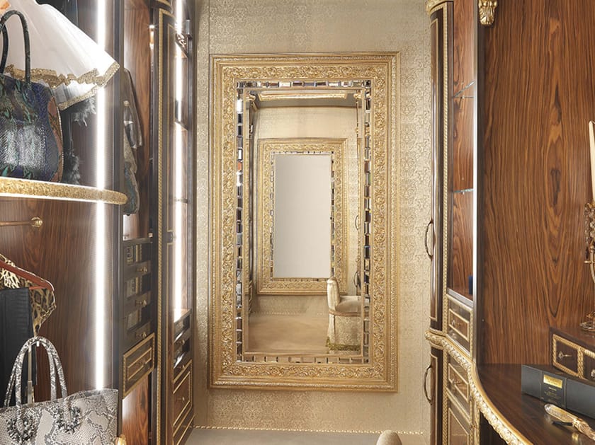 WALKIN CLOSET Rectangular wallmounted mirror By Modenese Luxury Interiors