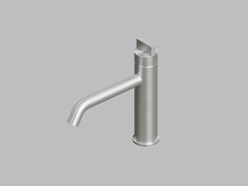 VOLTGY Mitigeur Lavabo Acier Inoxydable Avec Tuyau Standard 3/8" - Robinet Élégant, Confortable Et Durable Pour Salle De Bain