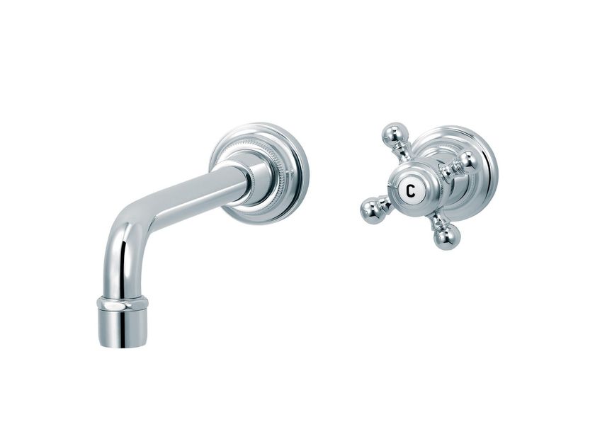 Robinet De Lavabo Mural MGS ER291-M - 2 Trous, Finition Inox Mat - Neuf Dans Sa Boîte - Pour Cuisine Ou Salle De Bain