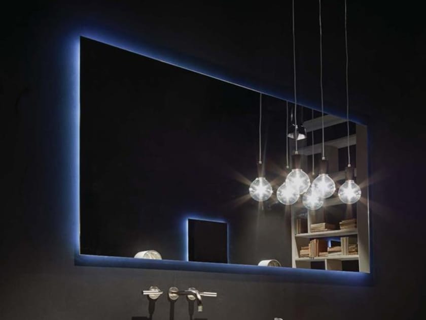 Rectangular wallmounted bathroom mirror 2HD By RIFRA