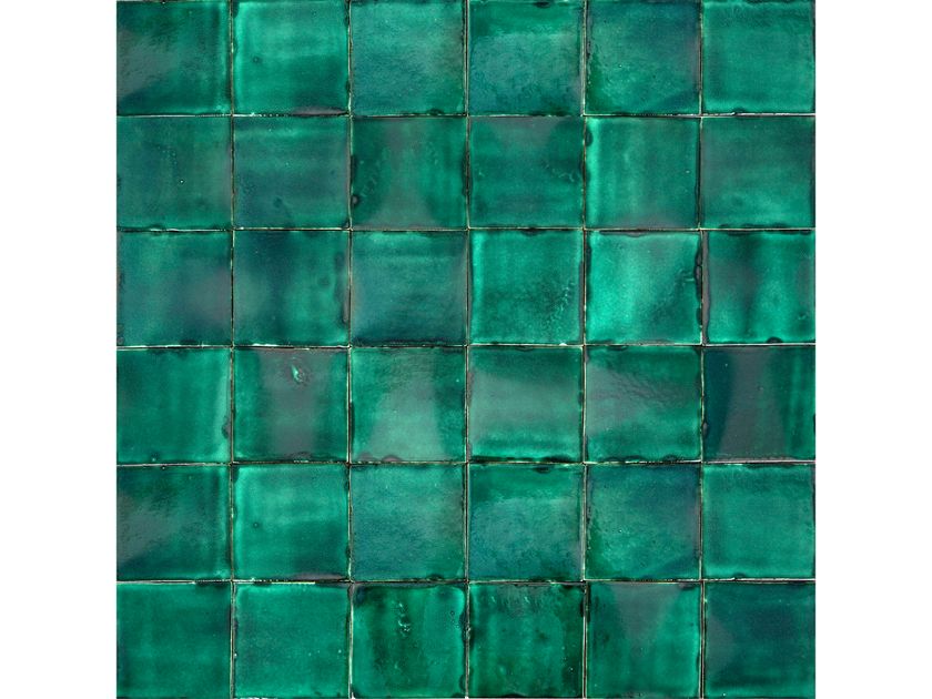 Zellige Marocain Vert Émeraude 10x10 cm | Couleurs Riches
