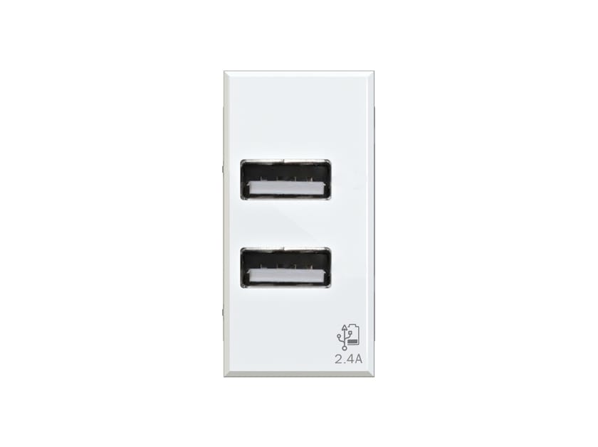 4B.HD.USB.24 by 4 BOX - Alimentatore da incasso USB 2.4 per serie civile - 2
