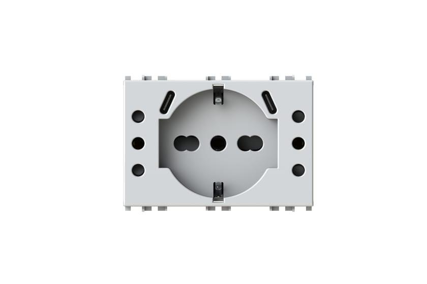 4BUSBP503.V14 by 4 BOX - Presa elettrica a 3 moduli con USB - 2