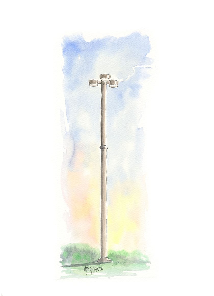 ACELUM by Aldo Bernardi - Testa palo a LED in ottone - 9