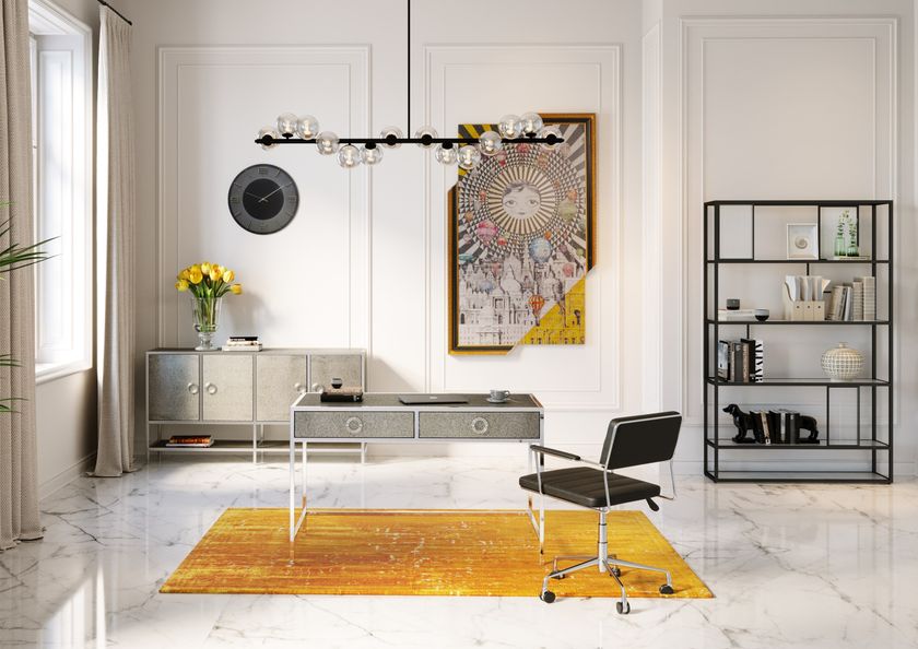 Libreria bifacciale in acciaio e vetro SKYLER By KARE Design