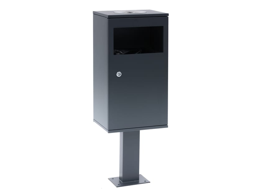 Outdoor steel litter bin with ashtray A1120 By Fuchs Living