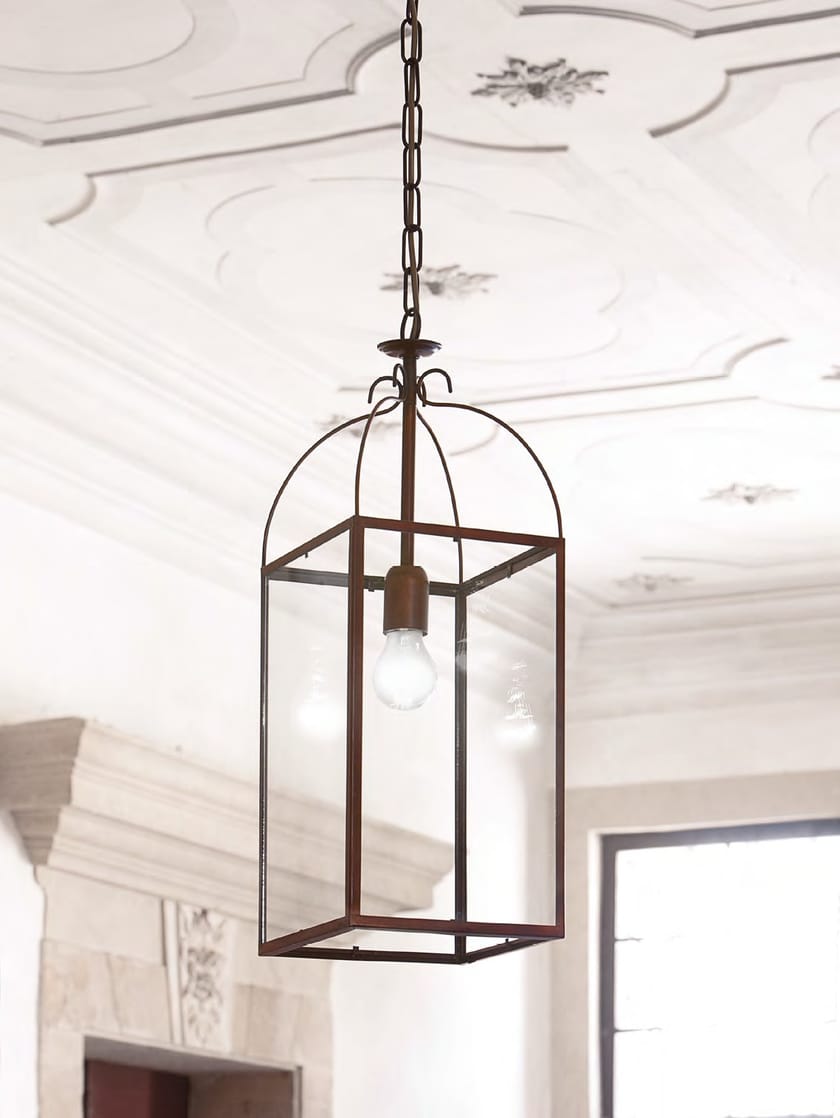 Direct-indirect light brass pendant lamp AIDA By Aldo Bernardi