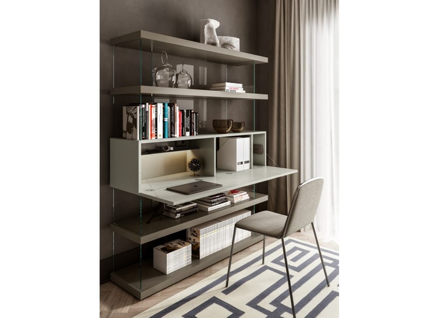 AIR Bookcase with secretary desk By Lago