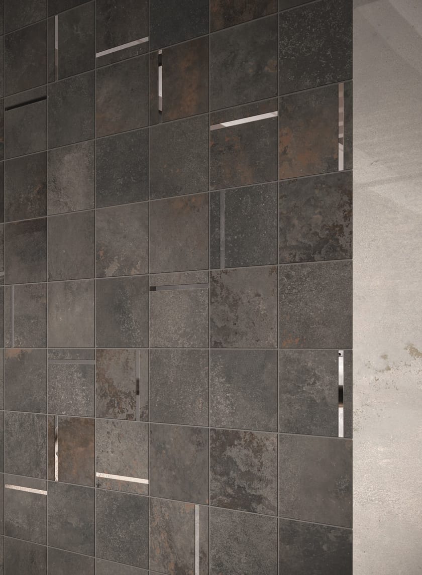 ALCHEMY MAGNET by Ceramiche Caesar - Pavimento/rivestimento in gres porcellanato effetto metallo - 5
