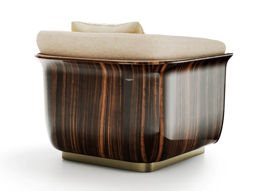 MON ALLURE WOOD by Capital Collection - Poltrona in tessuto e legno con braccioli - 3