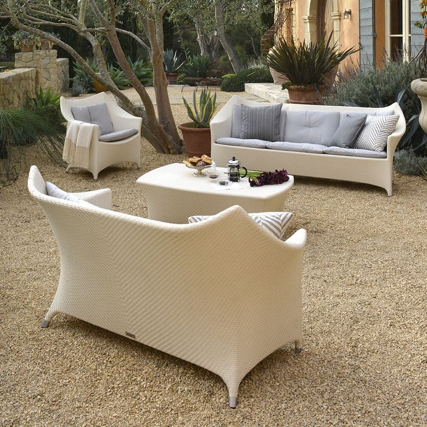 AMARI Rectangular low JanusFiber® garden side table By JANUS et Cie