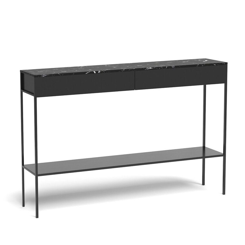 FÉBÉE Rectangular marble console table with drawers By AMPM
