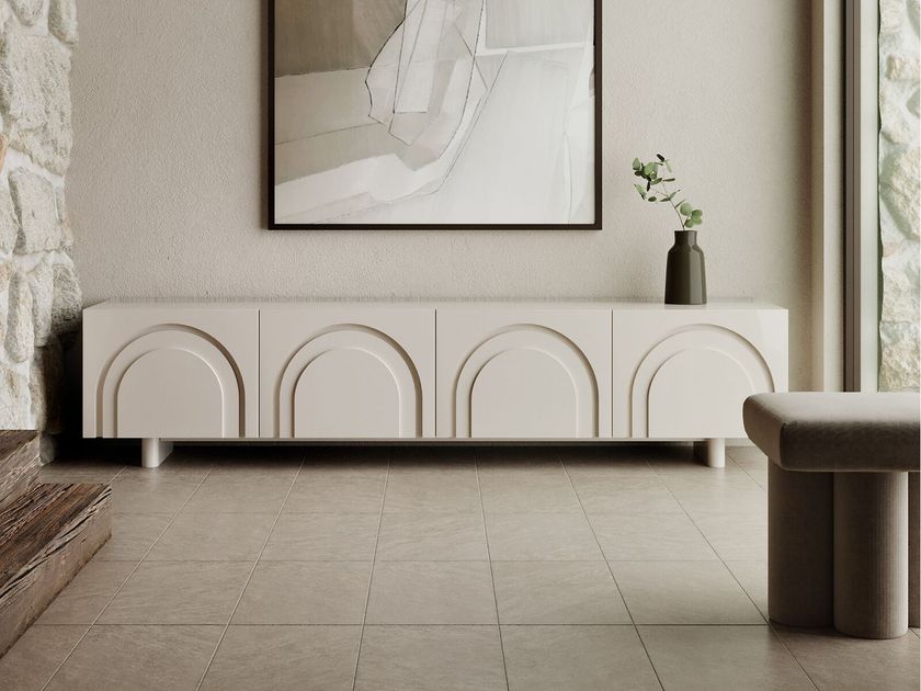 PROFILE Pouf quadrato in tessuto By ANA ROQUE INTERIORS