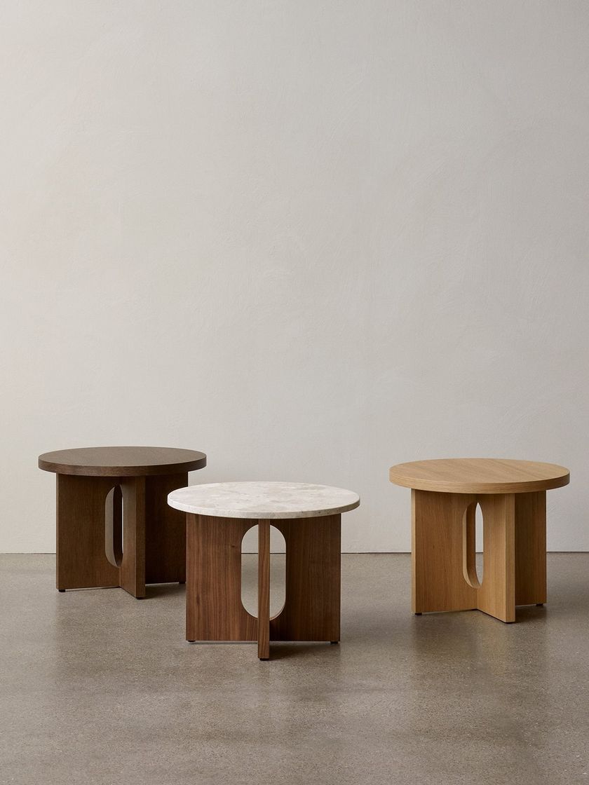 ANDROGYNE SIDE TABLE Low round wooden coffee table By MENU | design ...