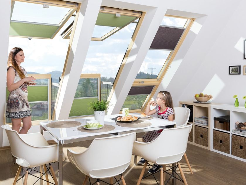 Tenda Oscurante Per Finestre Da Tetto Fakro, Colore Grigio Chiaro, Misura Personalizzata In Base Al Codice Finestra - Montaggio Facile Con Viti Incluse