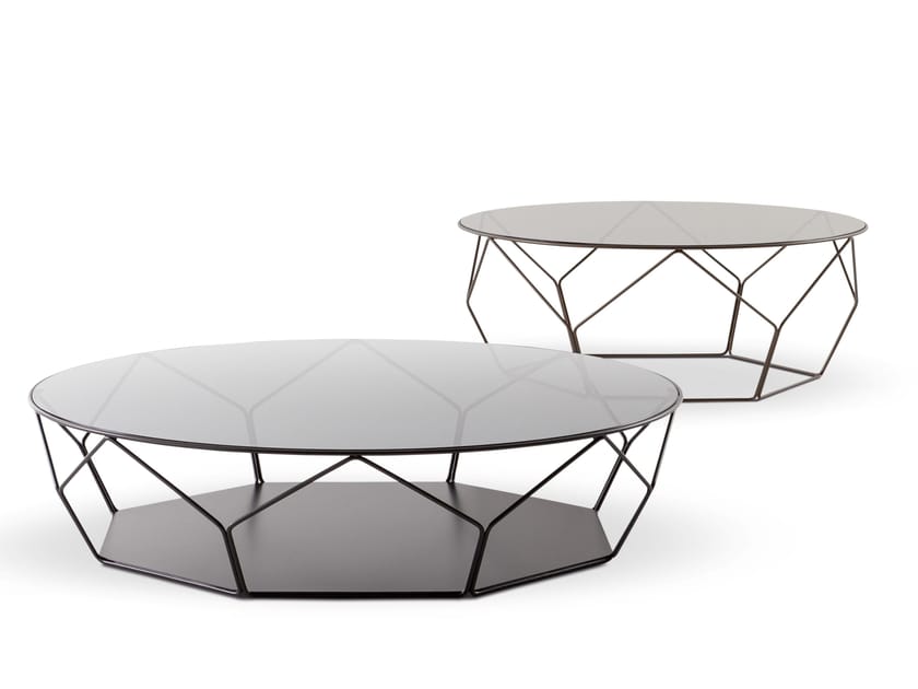 Low round ceramic coffee table ARBOR | Low coffee table by Bonaldo