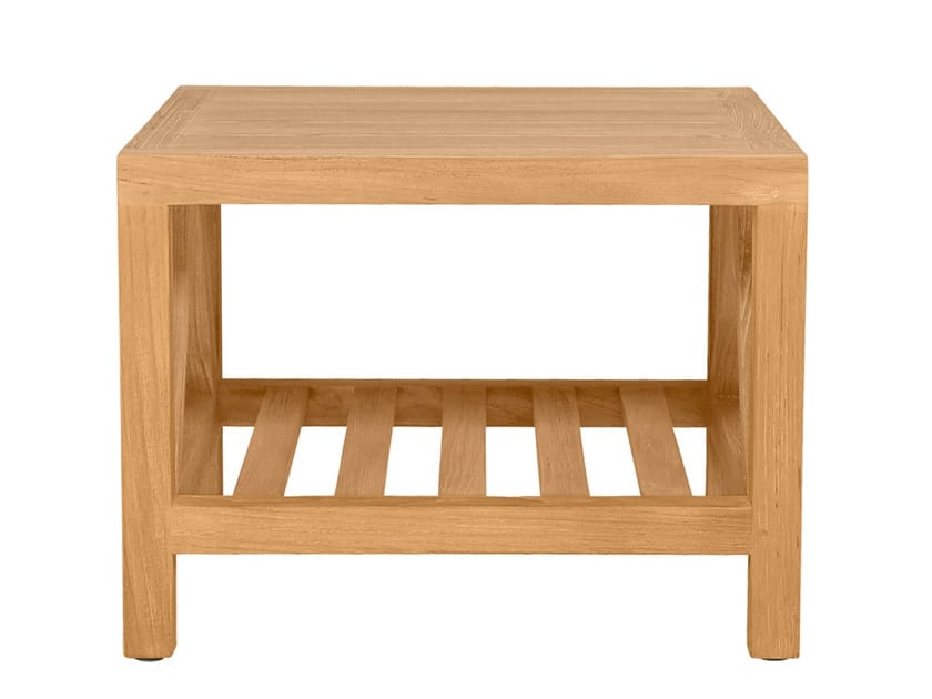 ARBOR Square teak side table By JANUS et Cie design Janice Feldman