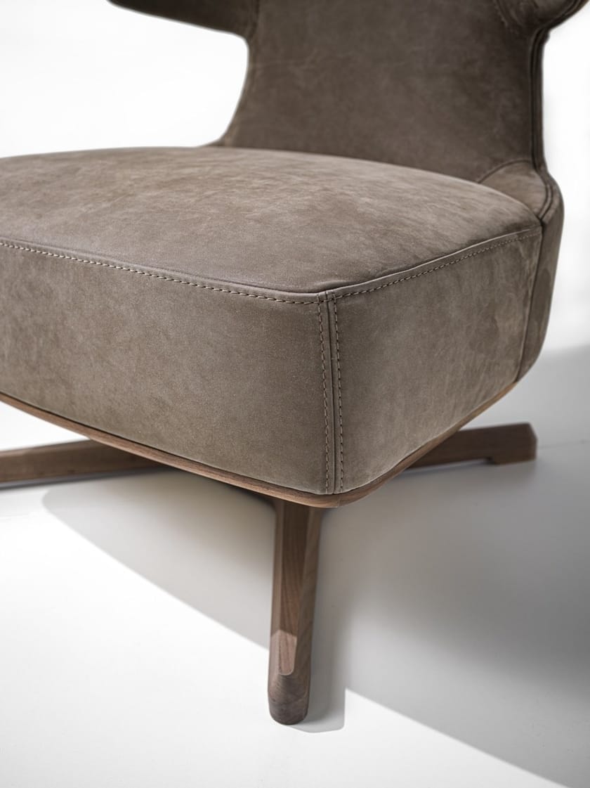 ARGO Swivel fabric armchair By Frigerio design Umberto Asnago