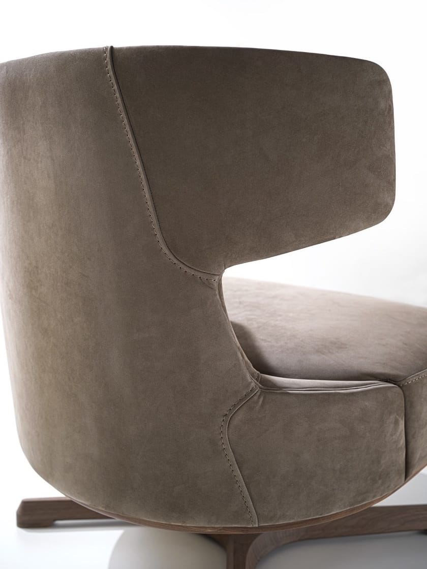 ARGO Swivel fabric armchair By Frigerio design Umberto Asnago