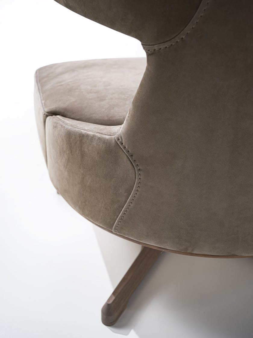 ARGO Swivel fabric armchair By Frigerio design Umberto Asnago
