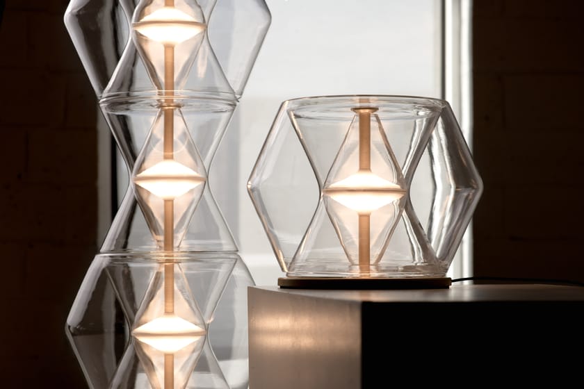 ARGYLE Floor lamp LED blown glass floor lamp By Rakumba design Luca