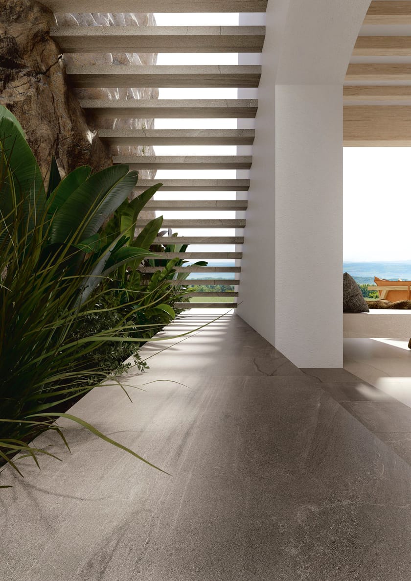 BASALTO BEIGE ACTIVE by ARIOSTEA - Pavimento/rivestimento in gres porcellanato per interni effetto pietra - 5