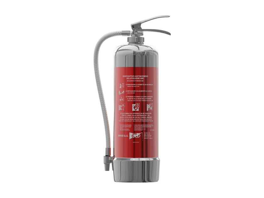 POWDER FIRE EXTINGUISHER SILVER Extintor By ARQ Luxury Extinguishers
