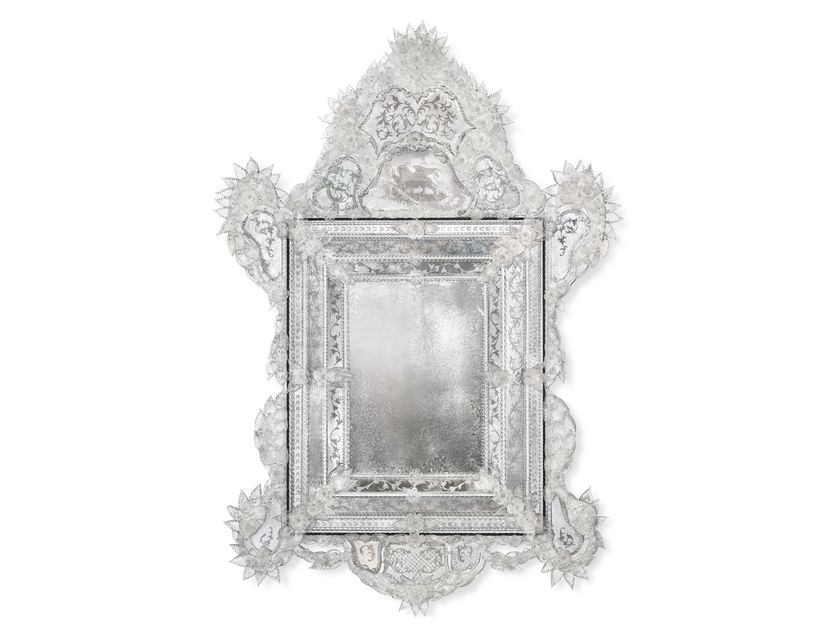 Specchio da parete con cornice in vetro BRAGORA - ARTE VENEZIANA