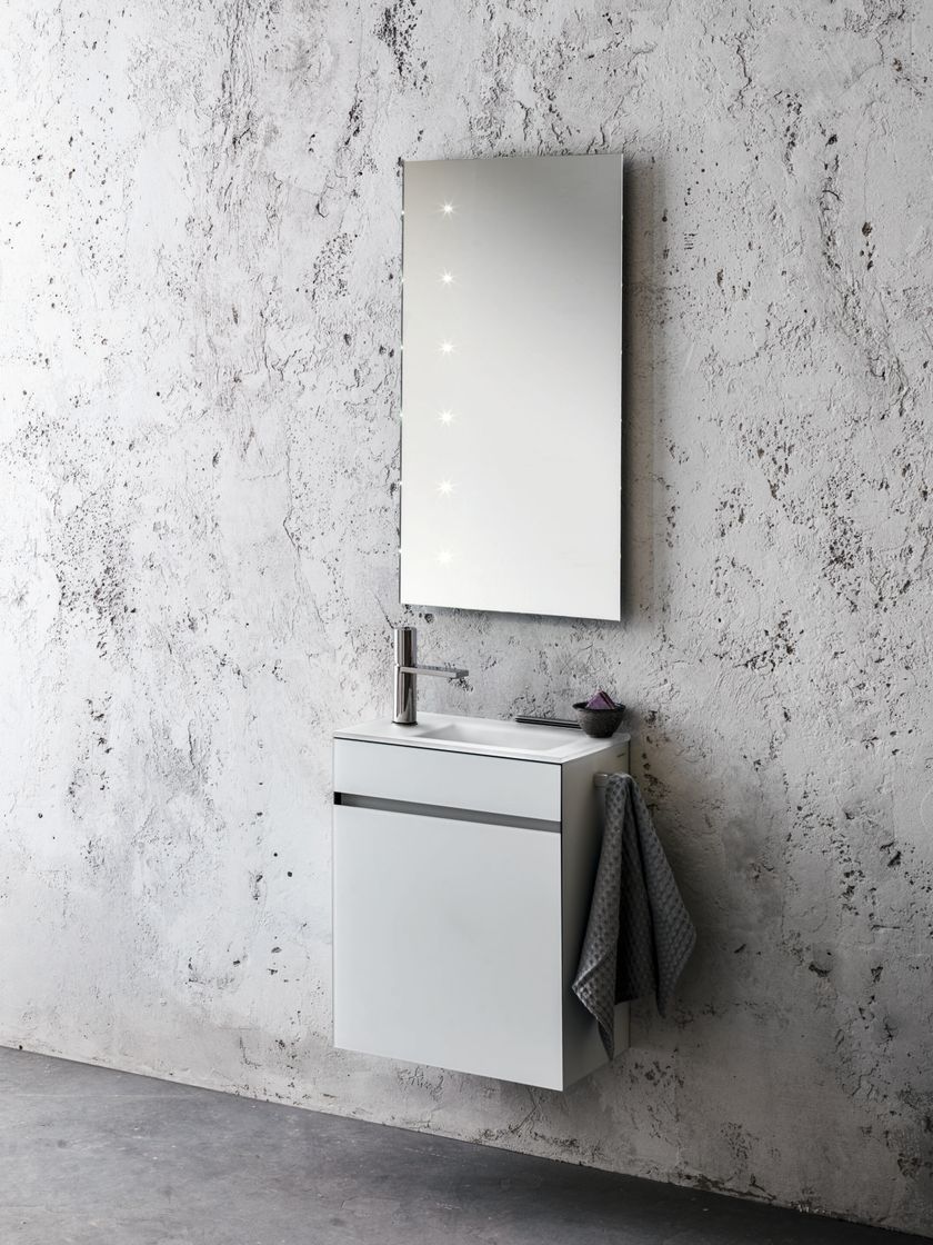 Specchio Da Parete Rettangolare 61x91 Cm, Bordo Smussato, Senza Cornice, Grande Specchio Per Bagno, Soggiorno O Ingresso, Montaggio Facile