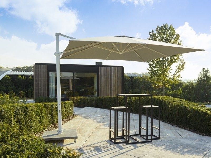 Square Offset Olefin Fiber Garden Umbrella Aruba By Jardinico