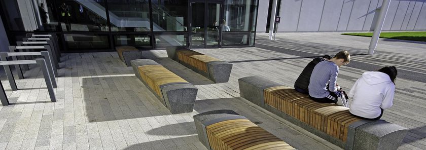 Backless wooden Bench ASHINGTON S By Euroform W
