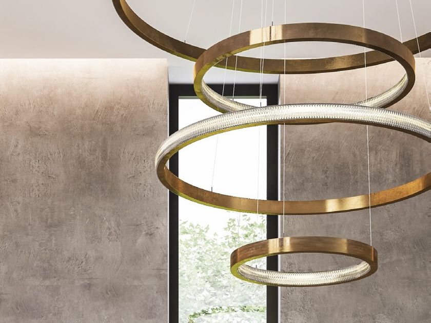Lámpara colgante LED de metal con dimmer AURA By Cameron Design House
