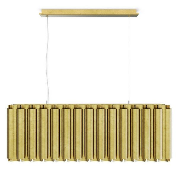 Direct-indirect light brass pendant lamp AURUM I By BRABBU