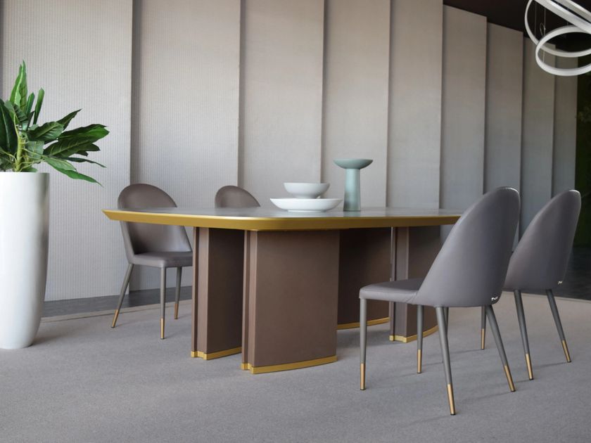 ADELE Upholstered leather chair By Able