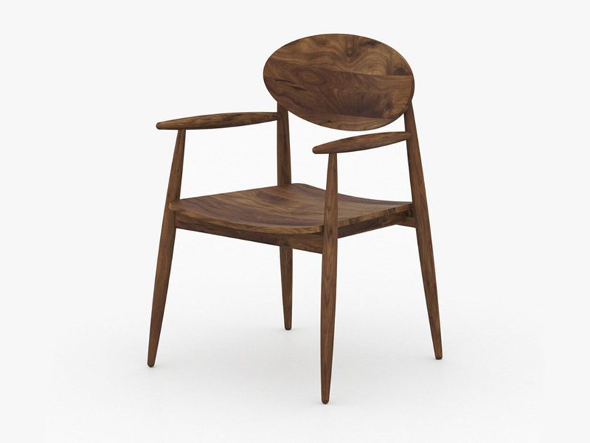 AIR Solid wood chair with armrests By Air Division