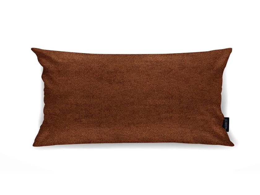 VELLUTINO FR Terracota Rectangular solid-color cushion By Aldeco