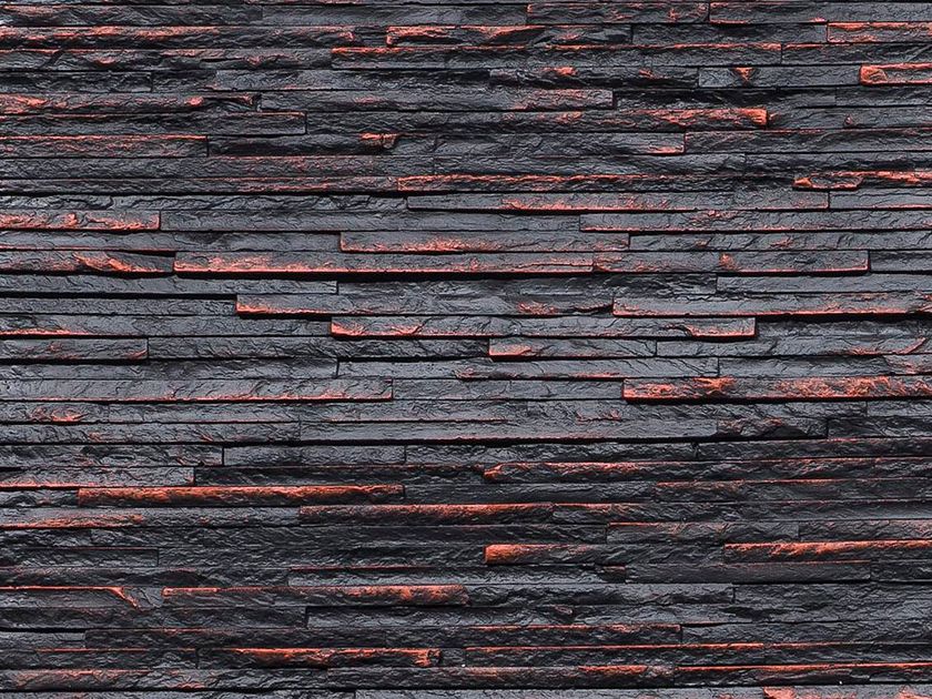 Stone Cladding Texture Seamless Grey Stone Wall Background. Horizontal