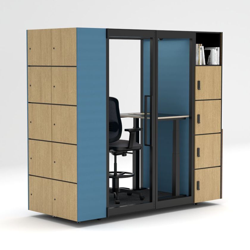 KAMELEON STORAGE Storage unit for office booth By Askia
