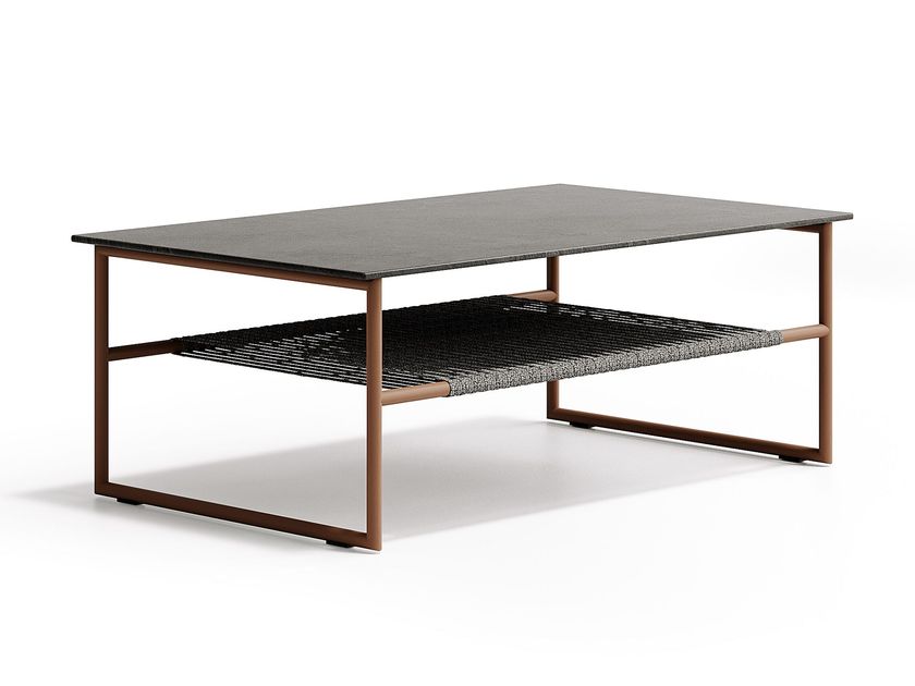 PIPE Rectangular porcelain stoneware garden side table By Atmosphera ...