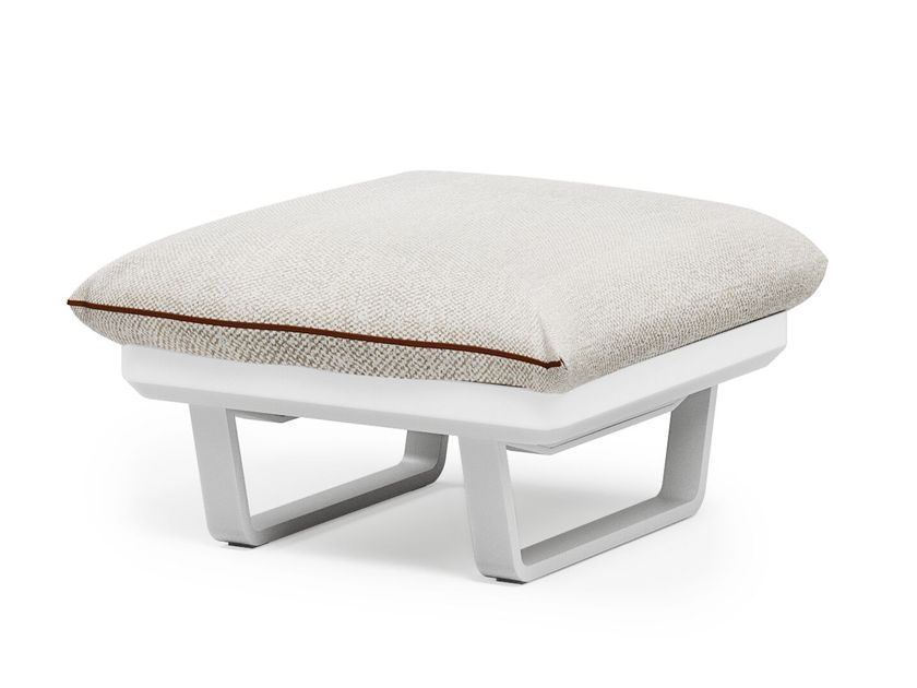 Pouf Jin Atmosphera - Vert Cèdre, Design 2 Pieds, Tissu Oeko-Tex, Bois FSC (Charge 110kg)