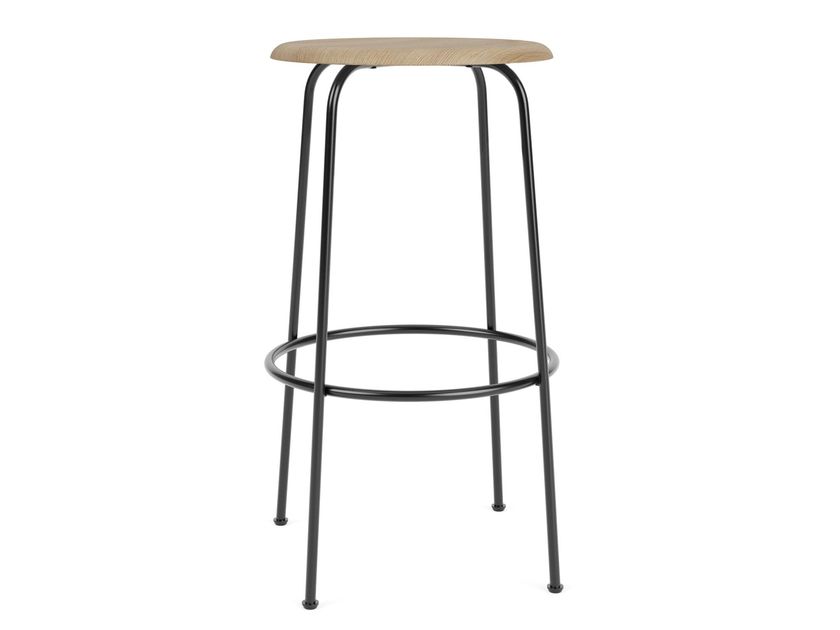 AFTEROOM BAR STOOL Steel and wood barstool By Audo Copenhagen