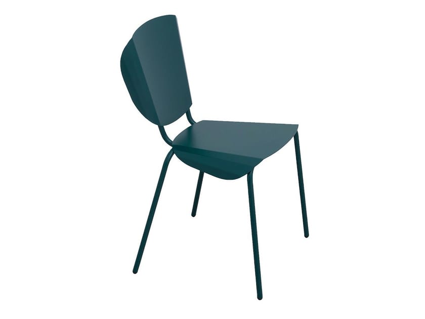 Powder coated steel chair BATCHAIR By Matière Grise design Constance