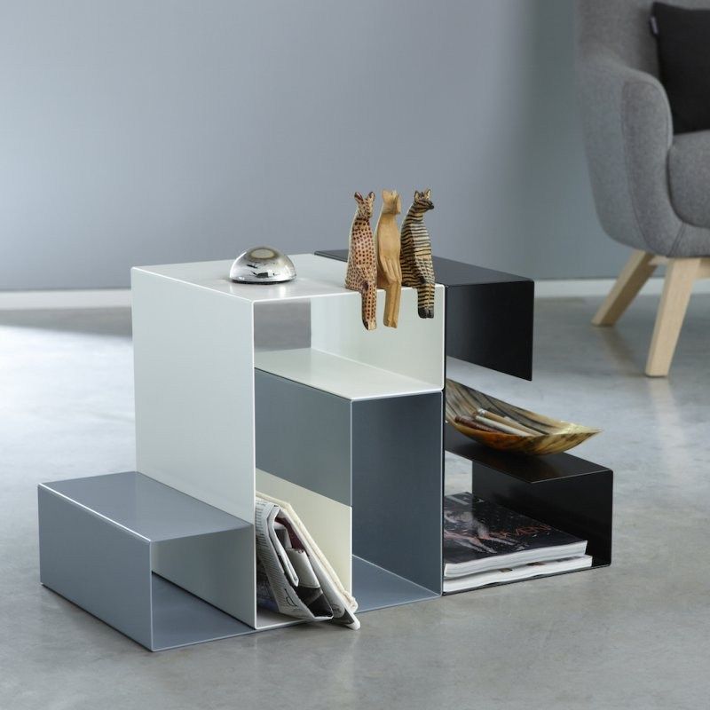 Powder coated steel coffee table / magazine rack BIG EL By KONSTANTIN ...